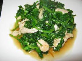 炒豆苗生雞絲 炒豆苗生雞絲