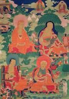 西藏古繪羅漢軸 西藏古繪羅漢軸