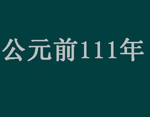 公元前111年 公元前111年