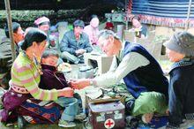 王萬青在為藏族同胞看病