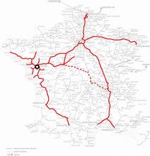 南特站通達範圍示意圖（2015年）