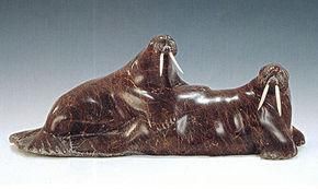 石雕雙海象 石雕雙海象