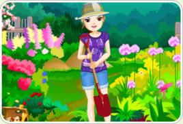 花園裡的小女孩 花園裡的小女孩