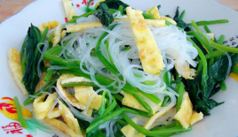 雞蛋菠菜拌冬粉 雞蛋菠菜拌冬粉