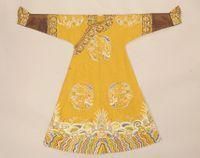 清香色納紗八團喜相逢單袍 清香色納紗八團喜相逢單袍