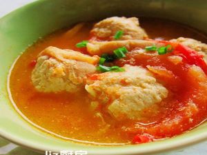 紅柿肉丸湯