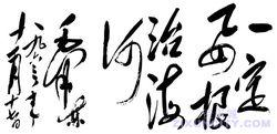 應林鐵的要求毛澤東提寫的:一定要根治海河