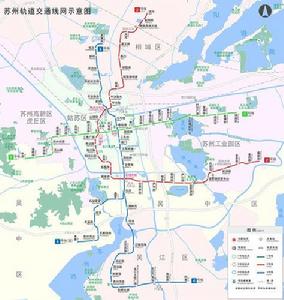 蘇州軌道交通線網示意圖