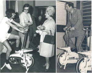 英國女王和查爾斯王子在使用唐特力健身車