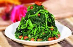 菠菜拌花生米 菠菜拌花生米