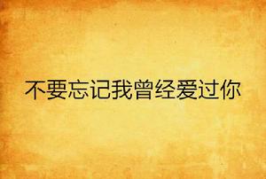 不要忘記我曾經愛過你 不要忘記我曾經愛過你