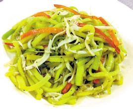 銀魚仔燒肉炒涼瓜片