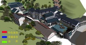 改造後特色客房、普通客房和會所的分布圖