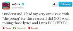 Ke$ha在推特上致敬