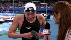 傅園慧接受採訪