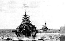 任務中的“朱塞佩·加利波第”號輕巡洋艦