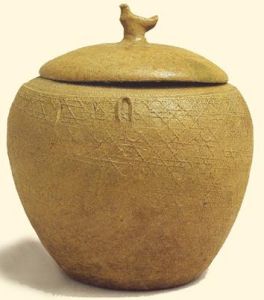 原始青瓷鳥蓋罐 原始青瓷鳥蓋罐