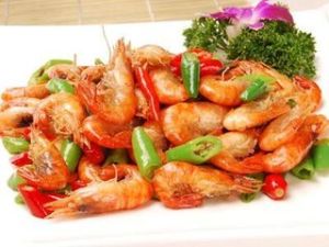 枸杞油爆蝦 枸杞油爆蝦