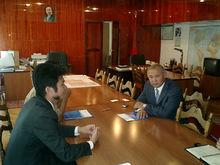 會見吉爾吉斯斯坦電信部長K. M. Jumaliev