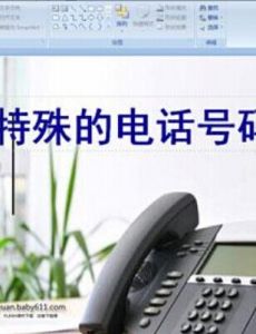 特殊電話號碼 特殊電話號碼