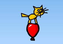 小貓踩氣球 小貓踩氣球