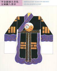 平金銀繡天青色太極圖八卦衣 平金銀繡天青色太極圖八卦衣