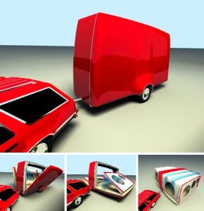 可摺疊式拖車房 節省空間典範