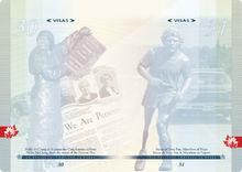 加拿大護照內頁設計細節圖