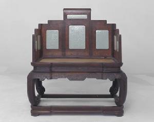 紫檀嵌瓷寶座 紫檀嵌瓷寶座