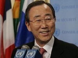 現任聯合國秘書長潘基文發表演講