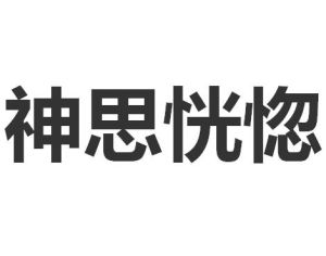 神思恍惚 神思恍惚