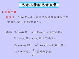 無窮小量 無窮小量