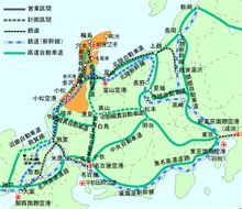 石川縣主要運輸路線圖