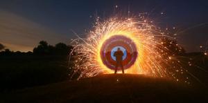 　風火輪般“光塗鴉”