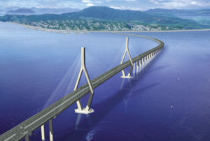 翁垟街道大門跨海大橋