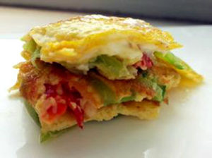 剁椒黃瓜蛋餅 剁椒黃瓜蛋餅