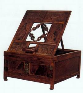 黃花梨木折迭式鏡台(明)