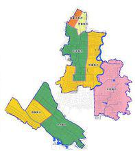 東區併入以前的成都高新區行政區劃示意圖