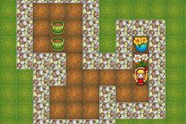 小女孩推花盆 小女孩推花盆