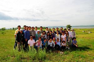 葉迪團隊在閃電湖合影