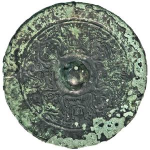 三國四葉神獸佛像鏡 三國四葉神獸佛像鏡