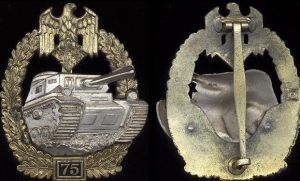 銀制75突擊級別坦克突擊獎章