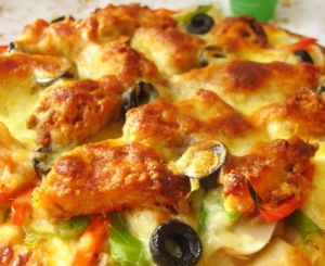 熏雞肉蘑菇披薩