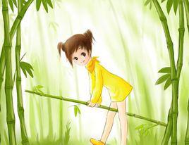 竹馬[兒童遊戲時當馬騎的竹竿]