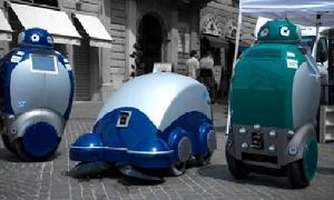 可上門收垃圾的智慧型機器人清潔工