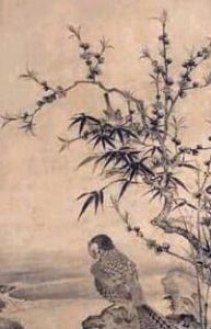 元代王淵桃竹錦雞圖軸畫 元代王淵桃竹錦雞圖軸畫