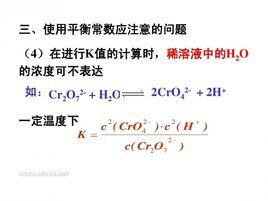 化學平衡常數 化學平衡常數