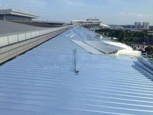 長沙黃花機場之900型鍍鋁鋅穿孔板材料