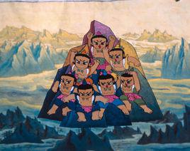 葫蘆娃[卡通片《葫蘆兄弟》的主角]