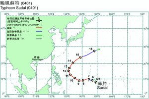 颱風蘇特路徑圖